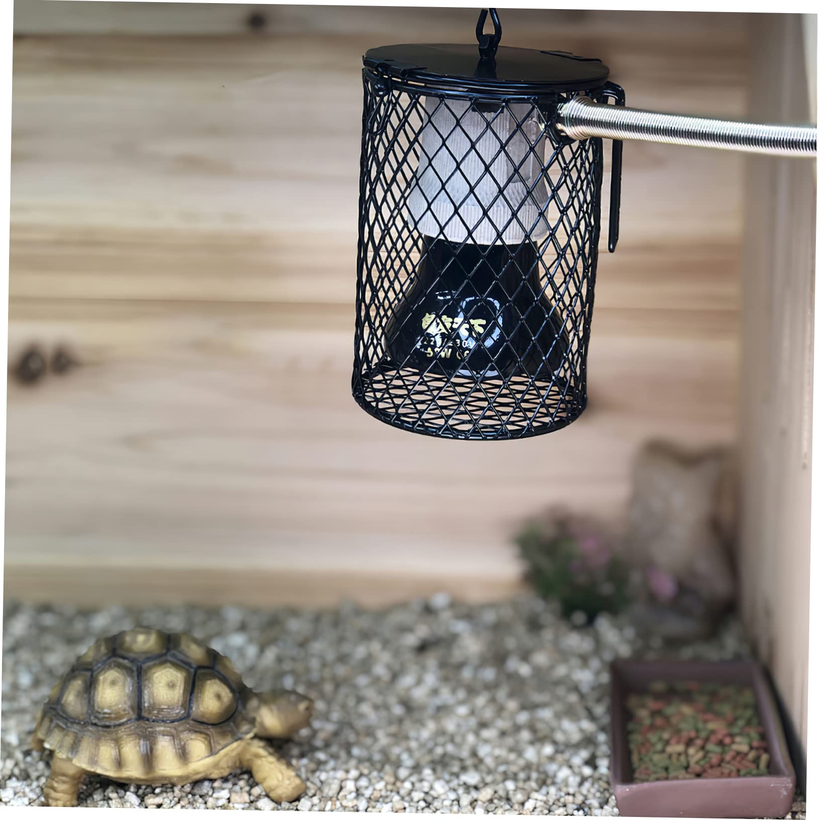 FRCOLOR 3pezzi Lampada Riscaldante Per Rettili Paralume Per Box Vivarium Copertura Pratica e Design Elegante Per Tartarughe e Altri Animali Domestici Accessorio Per Riscaldamento Lampada e