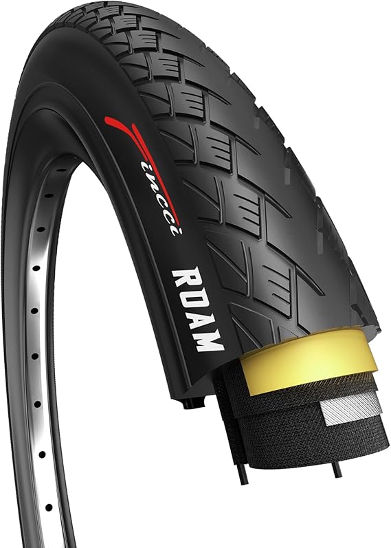 Fincci Fietsbanden 700 x 38c, 40-622, paar fietsjassen 28 inch met 1 mm lekbescherming en 2 x fietsbinnenband 40-622 Presta-ventiel, vouwbanden 60 TPI voor e-bike, hybride, racefiets en toerfiets