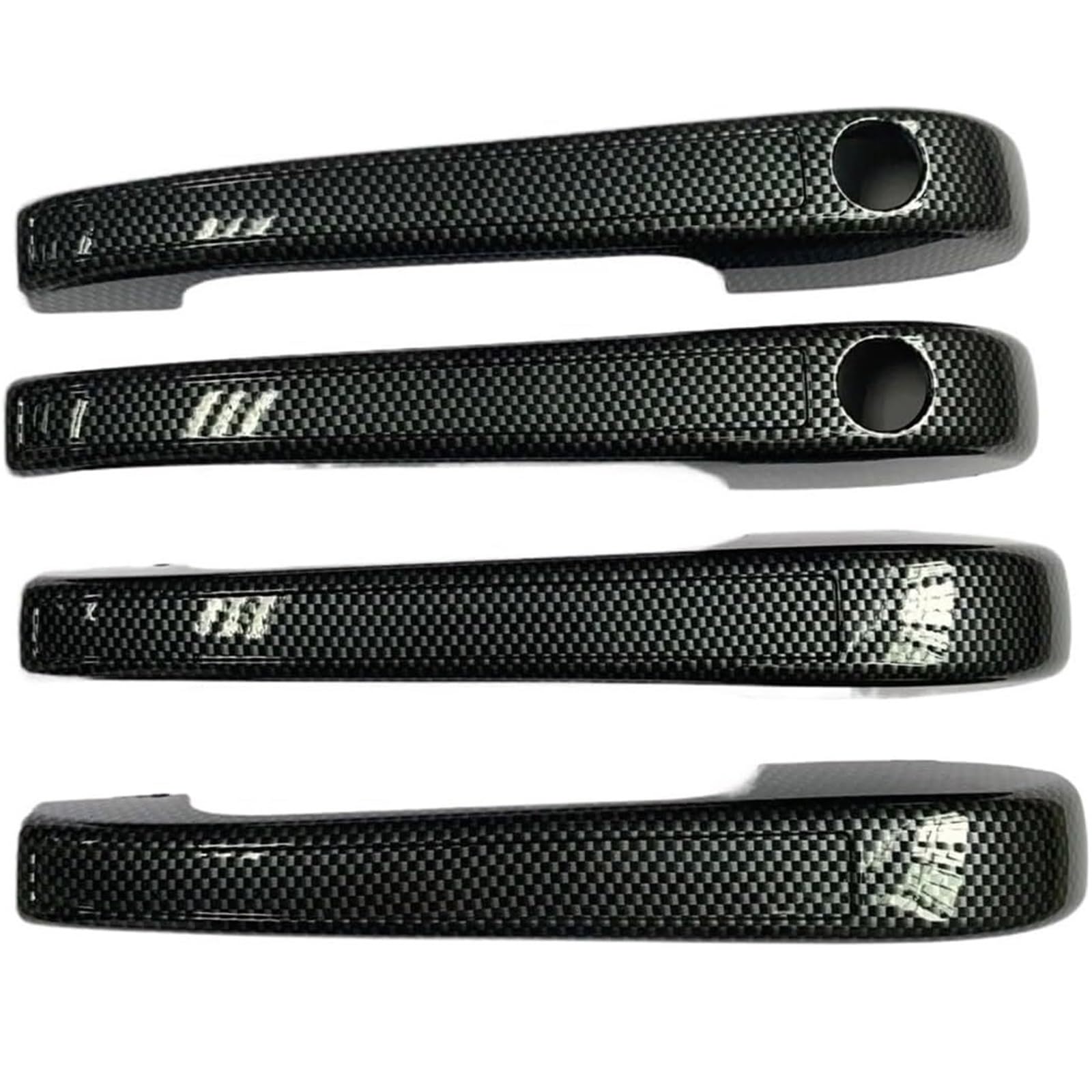 Poignées Porte extérieure Voiture Poignée de Porte extérieure Gauche Voiture pour Accessoires chromés Garniture MK1 MK2 pour Golf pour Lapin(Carbon 4drs)