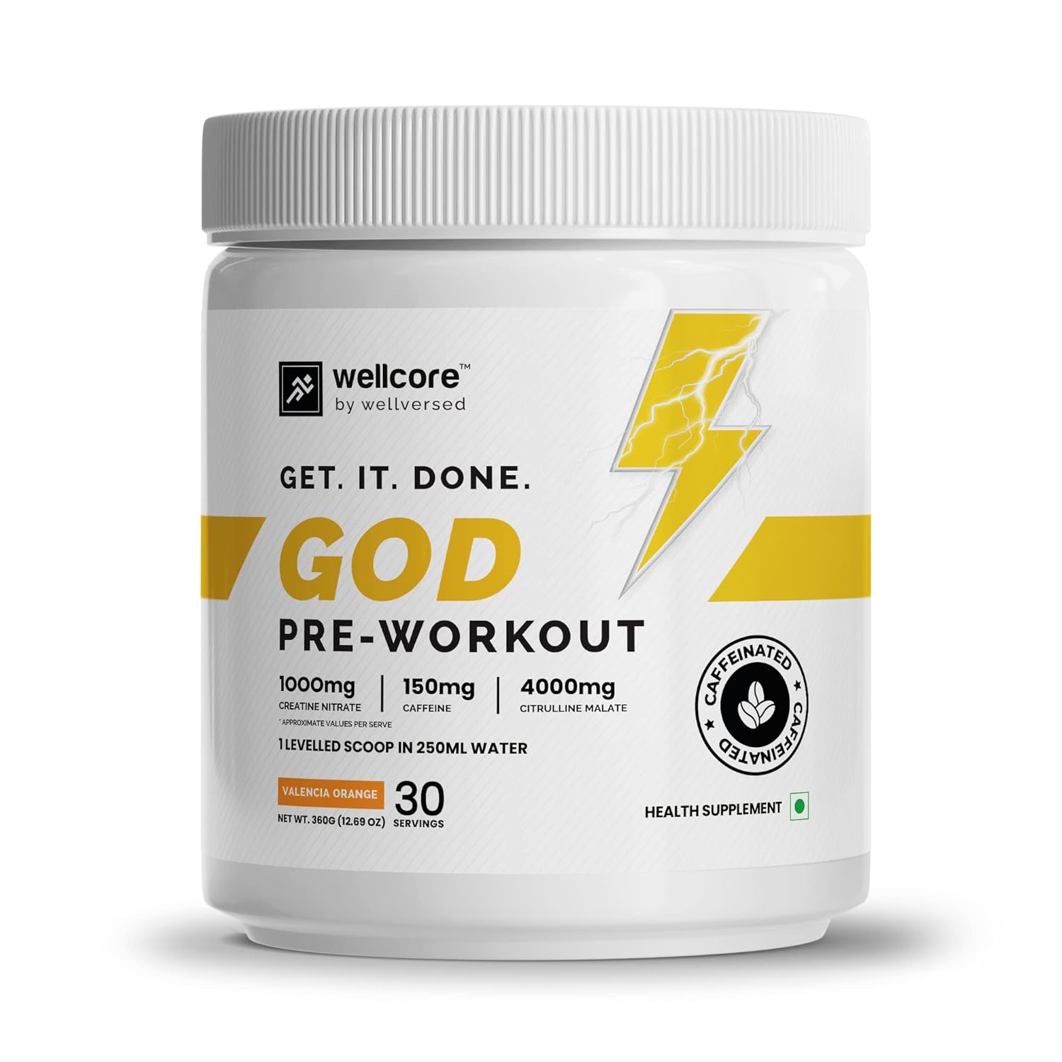 Wellcore God Mode Pre Workout Supplement (360g, 30 Servings