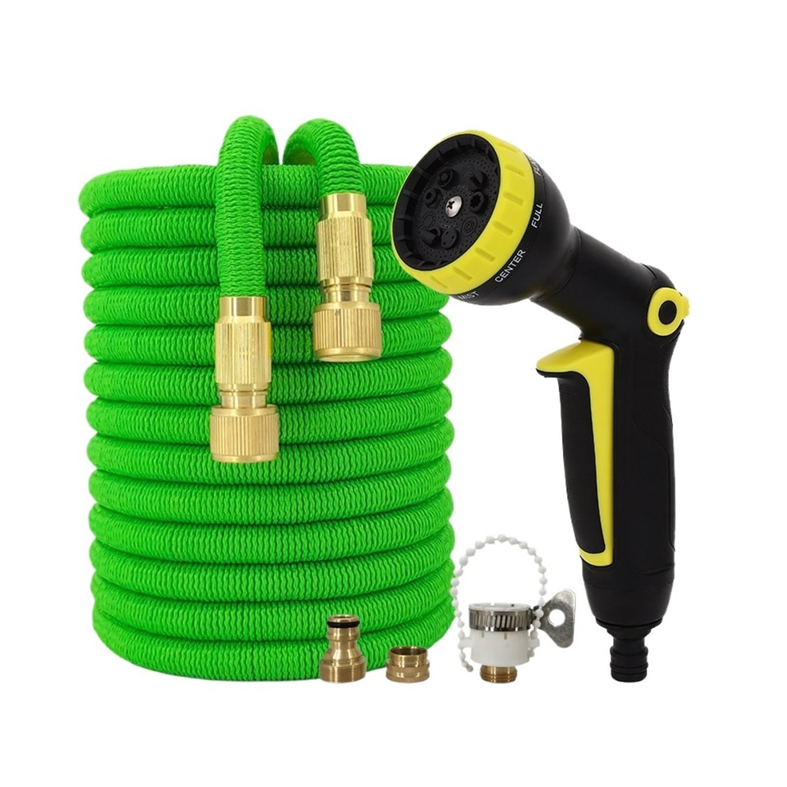 manguera de jardín, tubería de agua de manguera de Conector bimetálico de expansión for manguera de jardín, pistola de agua multifunción ajustable de alta presión, herramienta de riego de jardín(1/2''