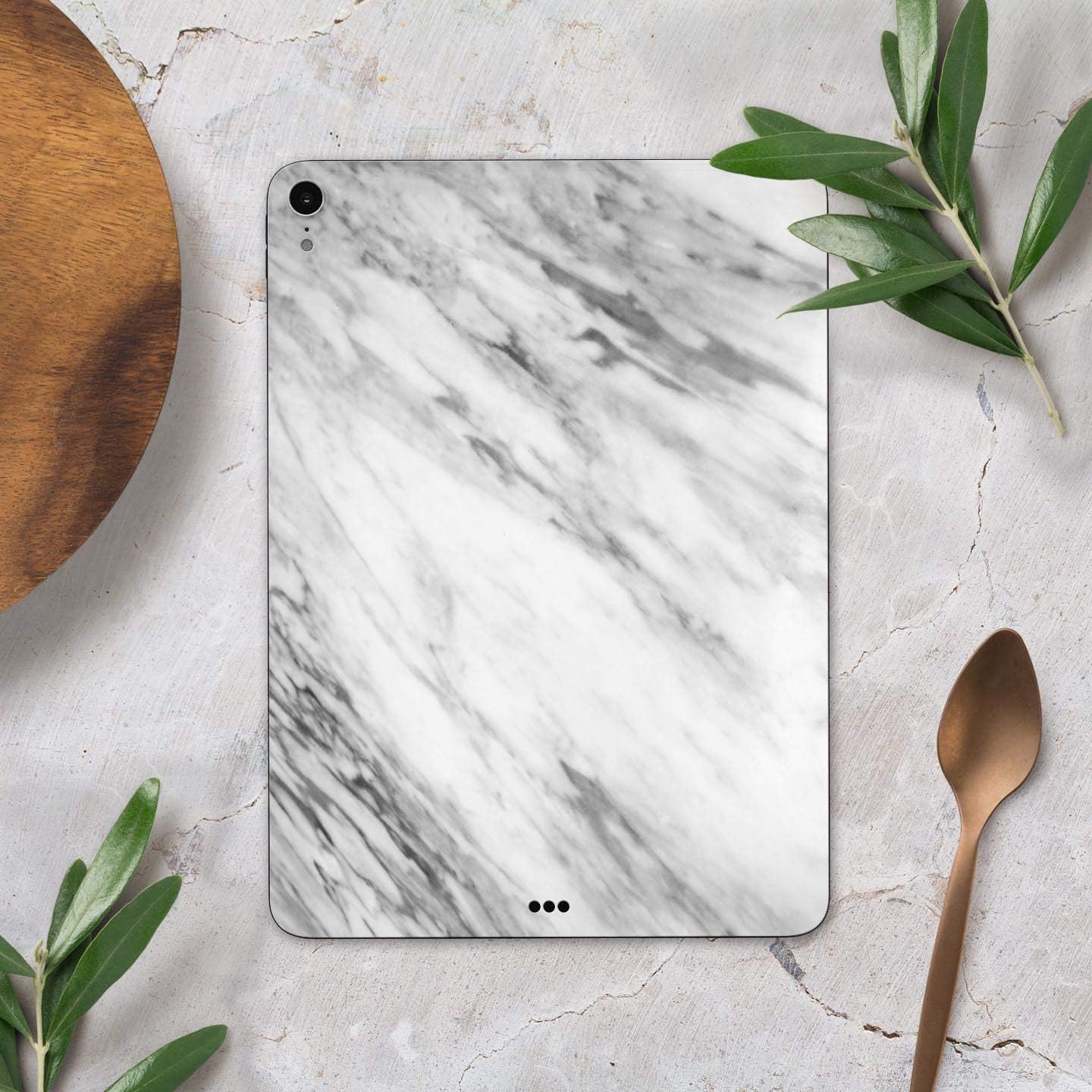 DesignSkinz - Slate Marble Surface V10 Full-Body Wrap Decal Protective Skin-Kit Compatible with Apple iPad 8th Gen 10.2" (A2270/A2428)