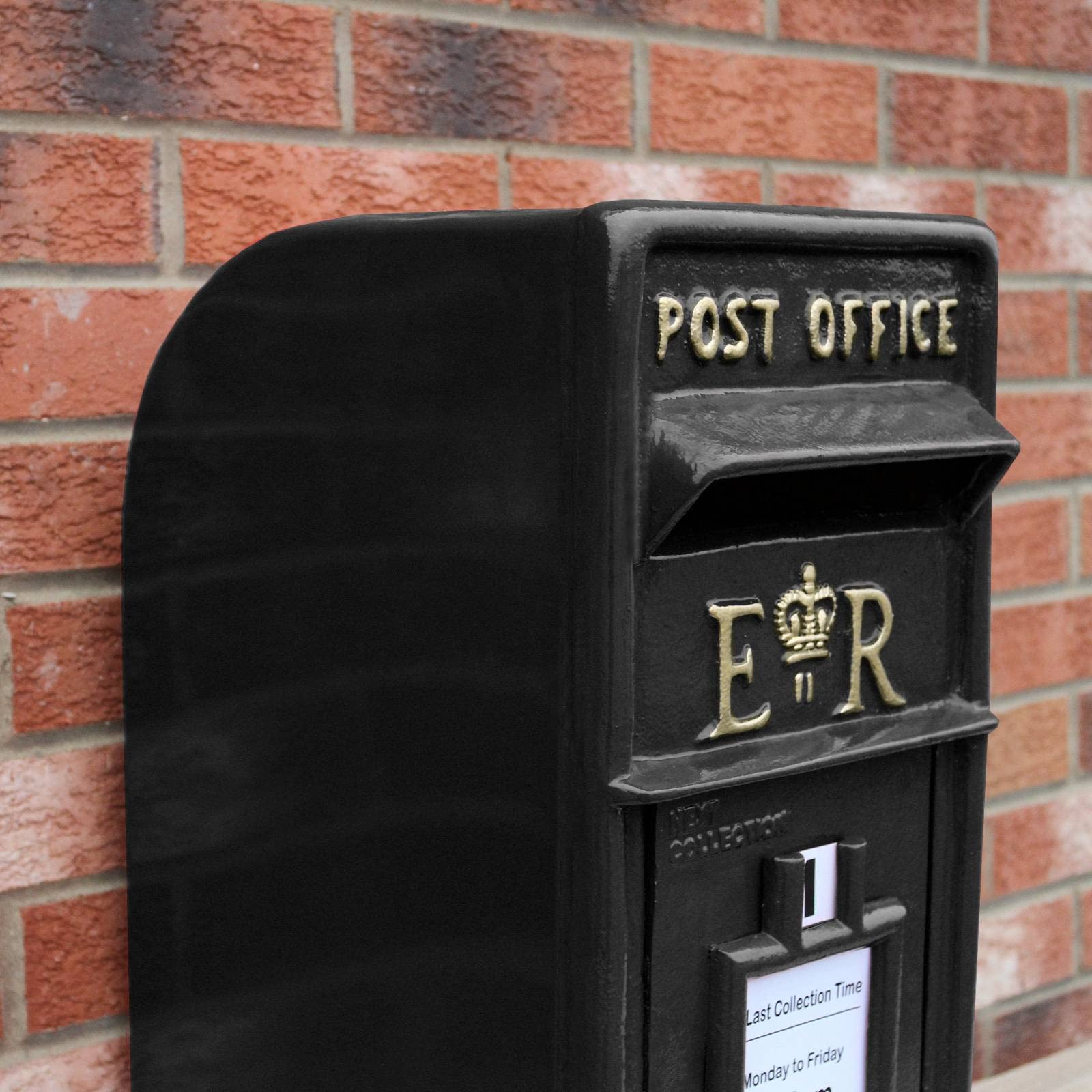 Boîte aux lettres murale en fonte Royal Mail pilier verrouillable 2 clés pour bureau de poste extérieur résistant
