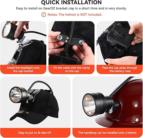 Miniatura 6 de Coon - Luces de caza para depredadores de cerdos Coyotes, recargable e impermeable, 6 modos de iluminación, 4 potentes LED (blanco rojo verde ámbar)