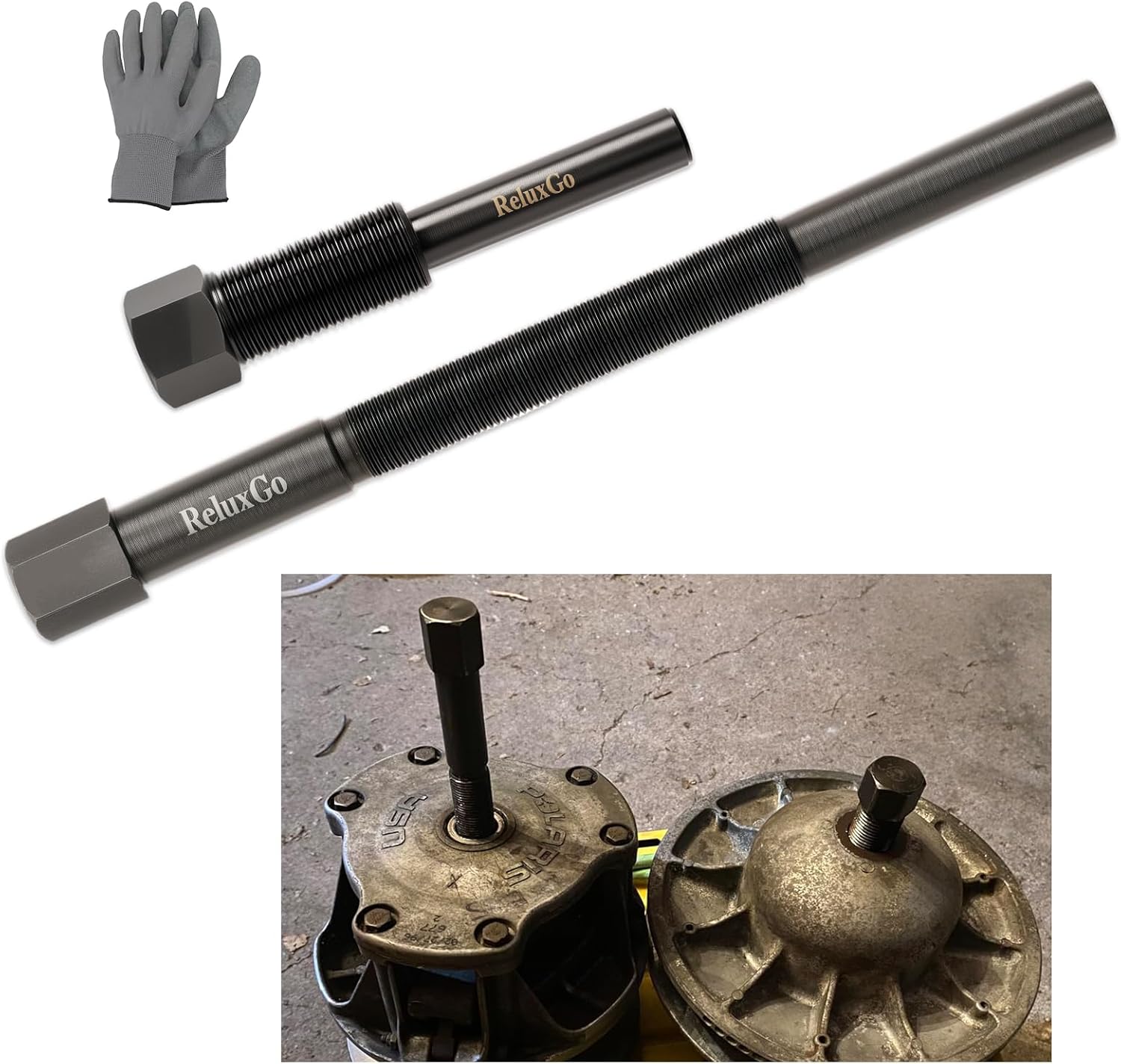 ReluxGo Primary & Secondary Polaris Clutch Puller Removal Tool Fit for Polaris ATV 1985-2009 Replace 2870506 2870903 (OEM Standard Size)