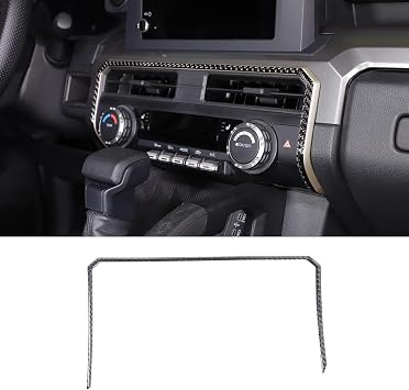 Center Console AC Panel Frame Decorative Cover Trim Compatible with Toyota Tacoma 2024 2025 2026, Car Interior Decoration Accessories Carbon Fiber Pattern