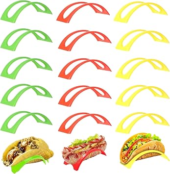 Single Taco Holder Stand, Tortilla Rack | Colorful Tortilla Rack - for Dinner Party Food Bloggers Summer BBQs Birthday Family Gatherings Movie Night Outdoor Picnics Buffet