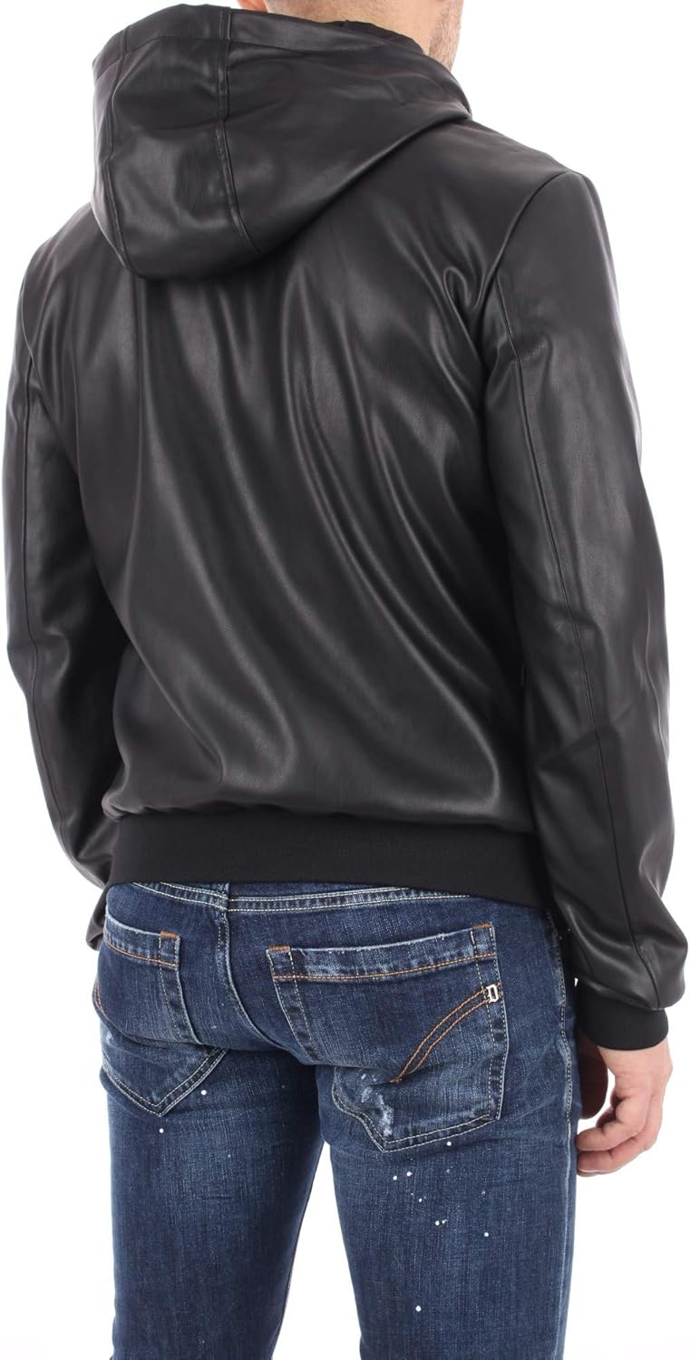 armani leather jacket amazon