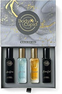 HERBAL MART Luxury Perfume Gift Set for Men 4X20 ML | Long Lasting Premium Fragrances | Aqua Wave | Exotic Oud | Mr Wonderful | Aqua Storm | 80 ML