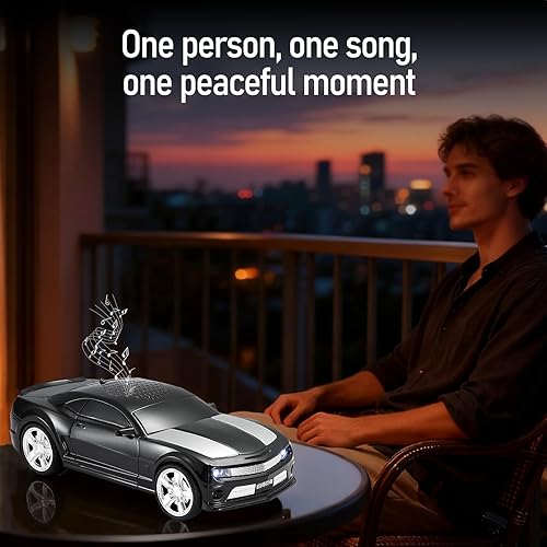 Miniatura 6 de WS-592 Supercar Design Bluetooth Replica Altavoz - Modelo de coche portátil Altavoz inalámbrico con TWS estéreo, radio FM, luces LED de fiesta,