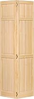 Kimberly Bay 80x24 Bi-Fold 6-Panel Solid Pine Closet Door - Unfinished Traditional Style, Hardware Included