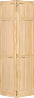 Kimberly Bay 80x24 Bi-Fold 6-Panel Solid Pine Closet Door - Unfinished Traditional Style, Hardware Included