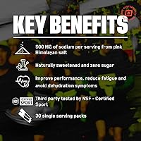 Vista 3 de BARE PERFORMANCE NUTRITION BPN Electrolytes Go Packs Hydration Drink Mix Sugar Free Electrolyte Powder 500mg Sodium per Serving Naturally