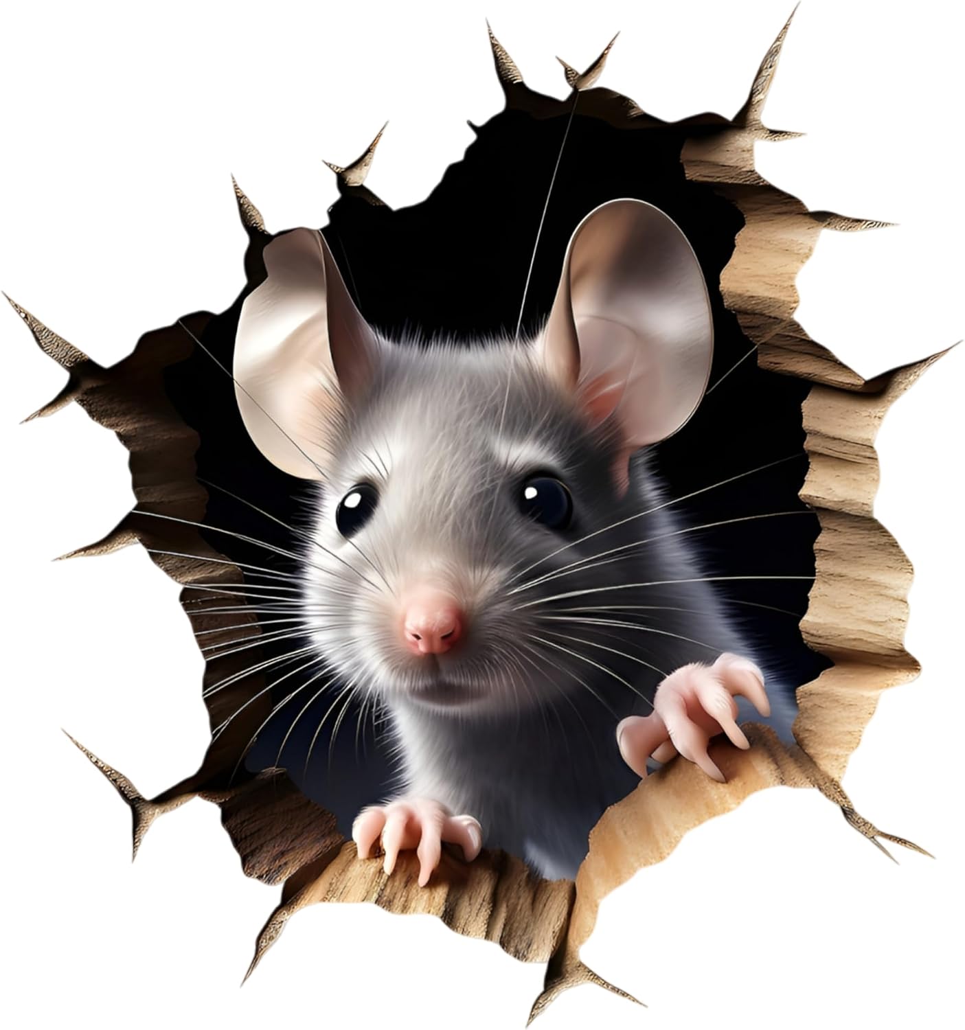 Car Stickers, 3D Mouse Car Decals, Decorative Bumper Stickers