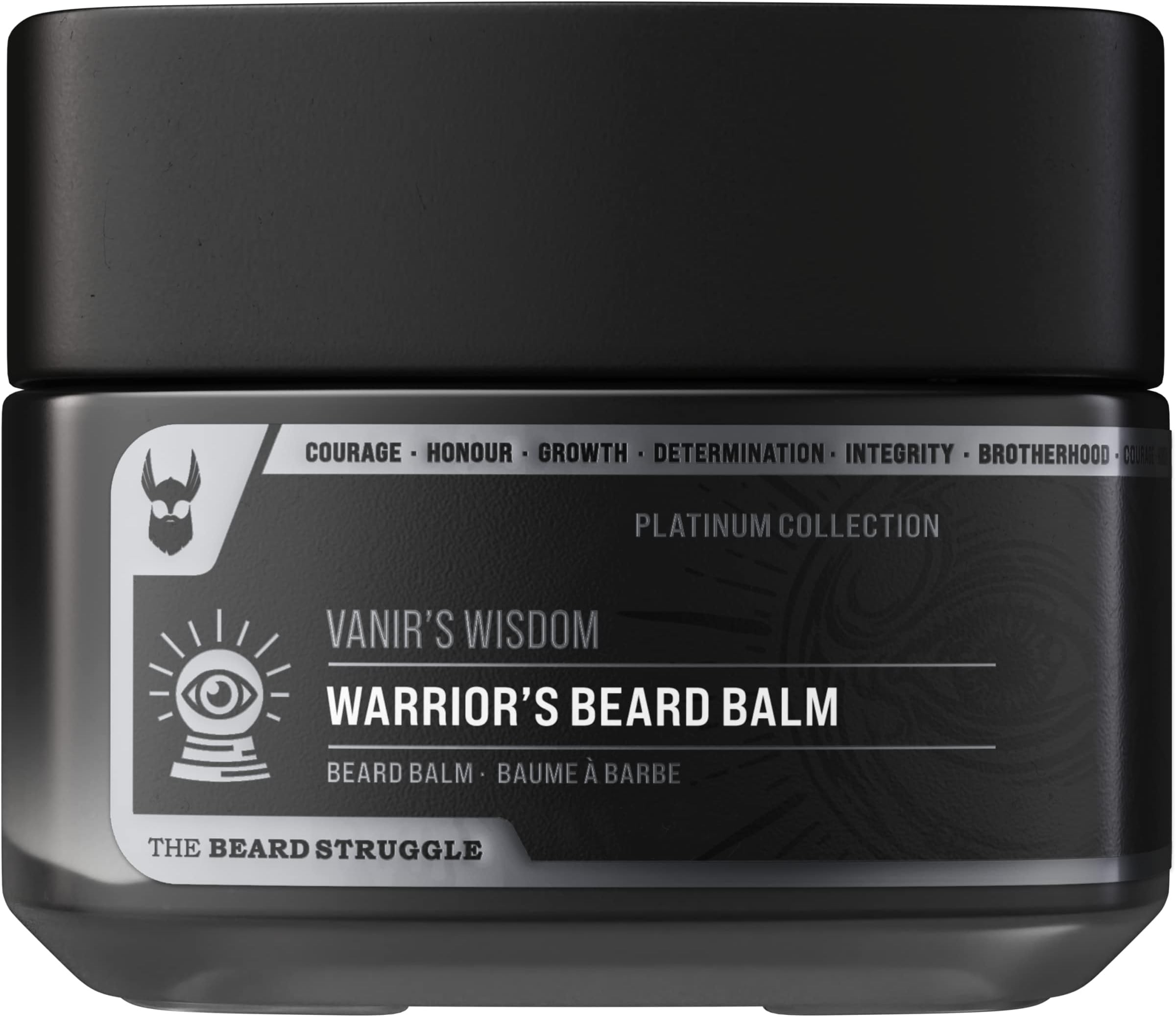 Warrior’s Beard Balm - Platinum Collection, Vanir's Wisdom - Non-Greasy Low-Hold Formula, Luxurious Cologne-Grade Fragrances 100% Natural and Plant-Based Ingredients - 50g