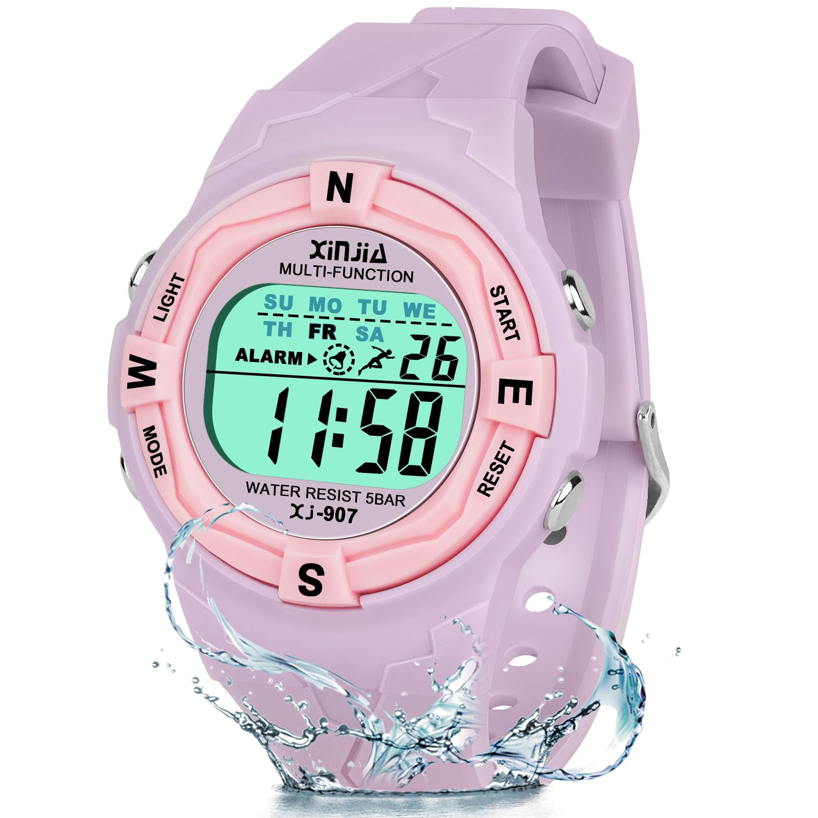 TENOCK Reloj Digital para NiñOs, Reloj Deportivo Led para NiñOs Y NiñAs, Resistente Al Agua, 50 M, Reloj Digital con Alarma, CronóMetro, Regalos para NiñOs De 4 A 12 AñOs