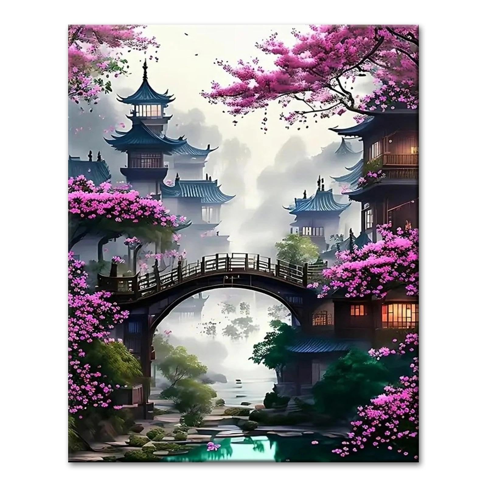 YALKIN Paint by Numbers Kits for Adults, Painting by Number Kits On Canvas,Without Frame DIY Color Oil Painting Acrylic Paints,Home Wall Decor 16x20in/40x50cm — image 1