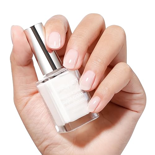Gellen Base Coat Corrector de Uñas Iluminador 4 en 1 Esmalte Blanco Lechoso, Fortalecedor de Uñas Relleno de Crestas Para Uñas, Esmalte de Uñas