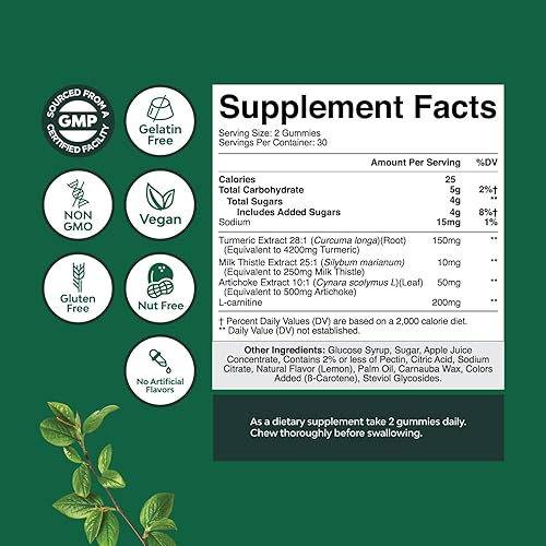 Miniatura 9 de Fórmula de desintoxicación y reparación de hígado, suplemento de apoyo hepático a base de hierbas con raíz de cardo mariano de diente de león,