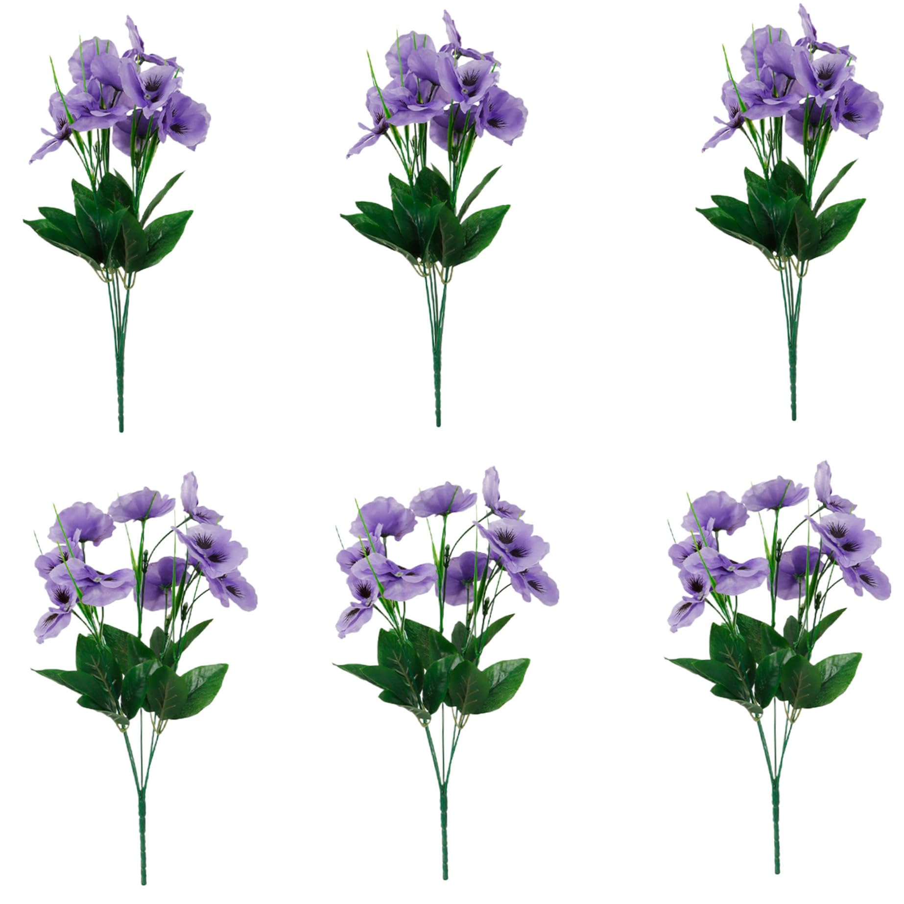 Pensées artificielles de jardin violettes pour embellir le porche et les tables