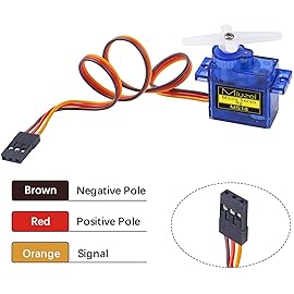 Sg90 9g Micro Servo Motor, Miuzei Mini Small Servos Motor Kit Metal Gear for Arduino RC Car Airplane Robot (10)