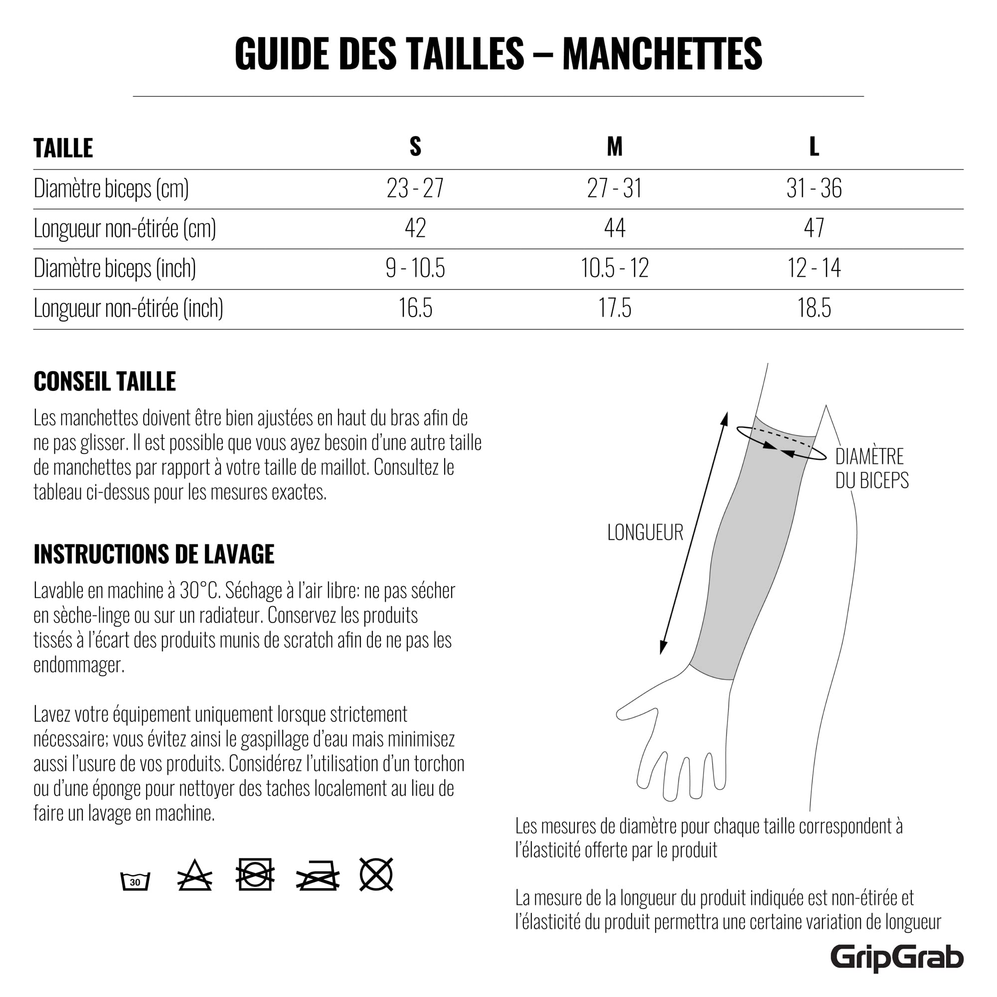 GripGrab Gripgrab Classic Manchettes Hiver Vélo Antidérapantes Thermo Cyclisme Course Gravel Vtt Manchettes Manchettes Mixte (lot de 1)