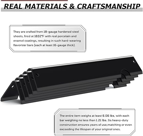 Miniatura 2 de 66032 66795 Barras aromatizantes de 17 pulgadas de repuesto para Weber GS4 Genesis II 300, E-310 E-315 E-335 E-330 S-335, piezas Genesis GS4 II LX