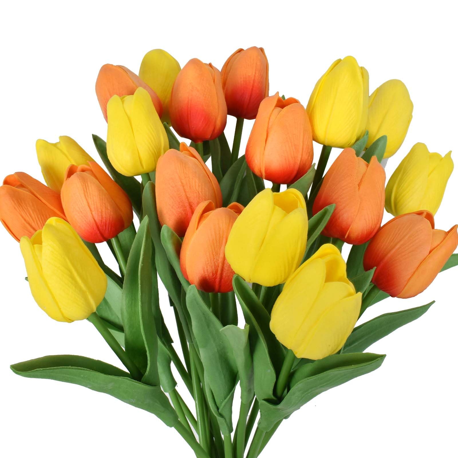 Sztuczne tulipany, lateksowe, 20 szt., sztuczne tulipany, jedwabne tulipany, materiał prawdziwy w dotyku, na wesele, do domu, biura, pokoju, hotelu, dekoracja i aranżacje kwiatowe