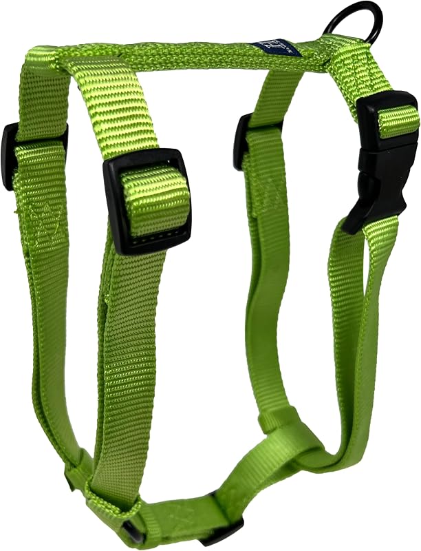 Peitoral tipo cabresto ajustável de nylon Hamilton Small, 1,59 cm x 30,48–50,8 cm, Lime Green