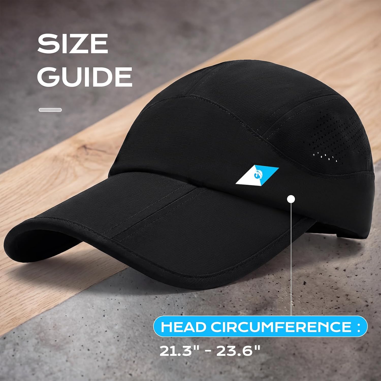 Seektop Foldable Baseball Cap, UPF 50+ 3-Panel Packable Outdoor Hat