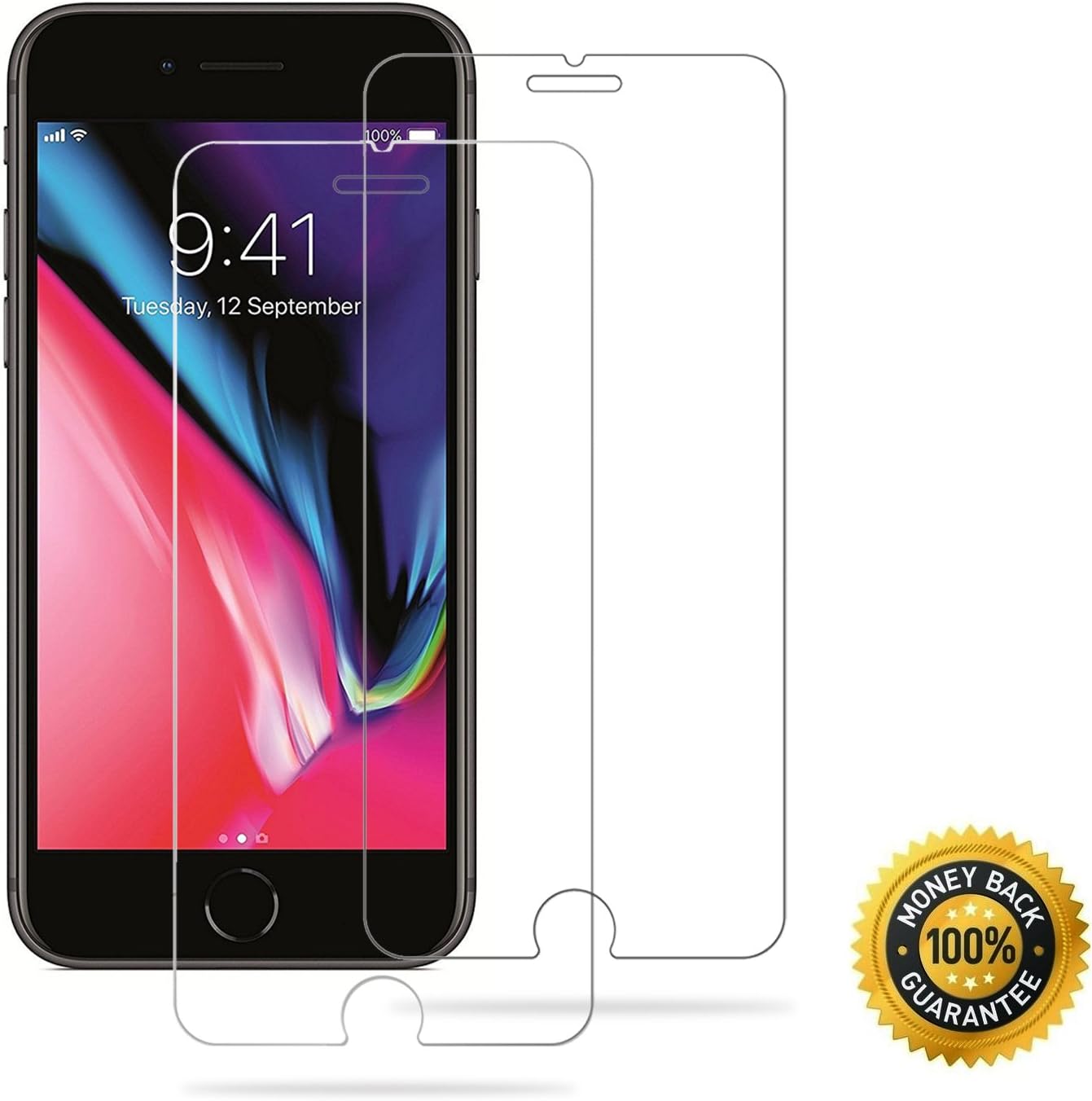 iPhone 8 ,7 , 6s, 6 Screen Protector,Tempered Glass VicKro 0.26 mm Ballistic Glass Screen Film 3D Touch Compatible For Apple 8, 7, 6s, 6 (2-Pack)