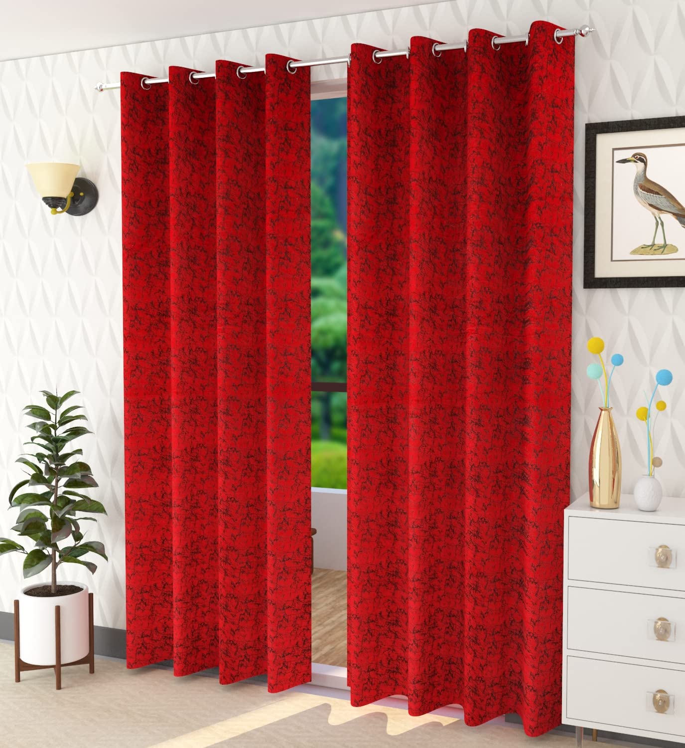 Kiara Creations 2 Piece Premium Velvet Suede Curtains for Door 7 Feet, Maroon (B0B2RF29HG) Amazon Price History, Amazon Price Tracker