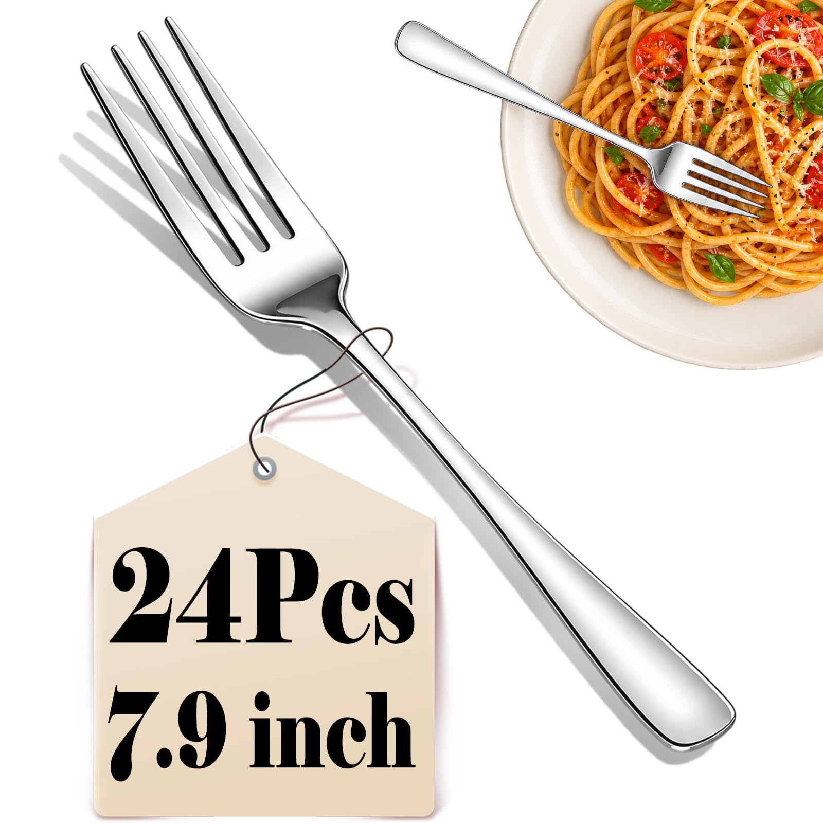 24 Stainless Steel Dinner Forks - Lunalua -1