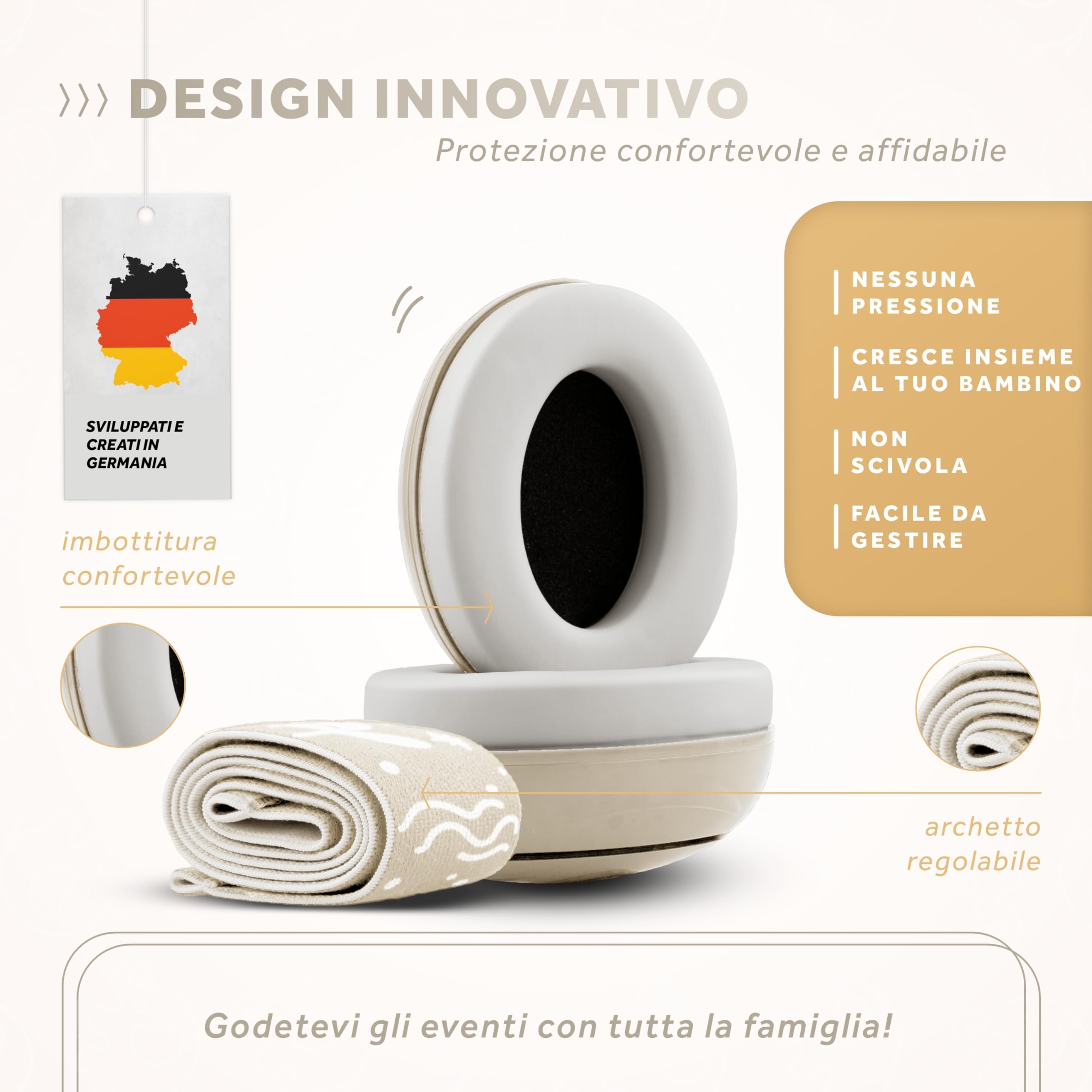 Schallwerk ® Mini+ Cuffie Antirumore Bambini - Protezione dell'udito per Bambini e Neonati - Cuffie Neonato Antirumore, Neonato, Bambino, Aereo, Rumore