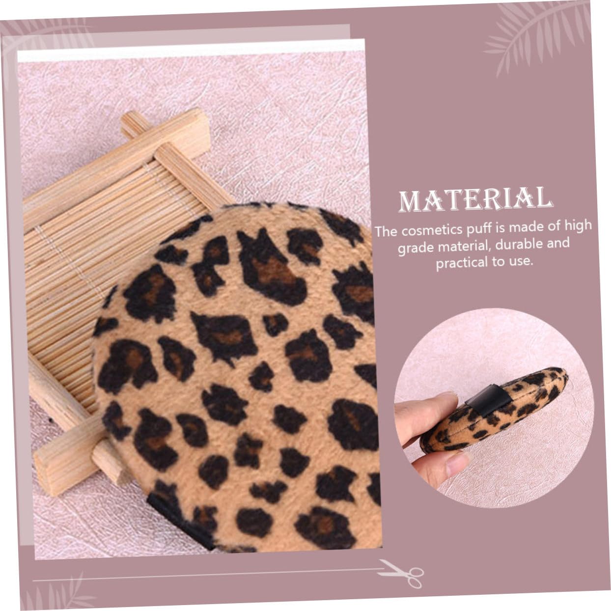 FRCOLOR 3pcs Loose Powder Makeup Leopard-print Makeup Pads Cosmetics Powder Makeup Tool Dry Powder Puff Makeup Applicator Random