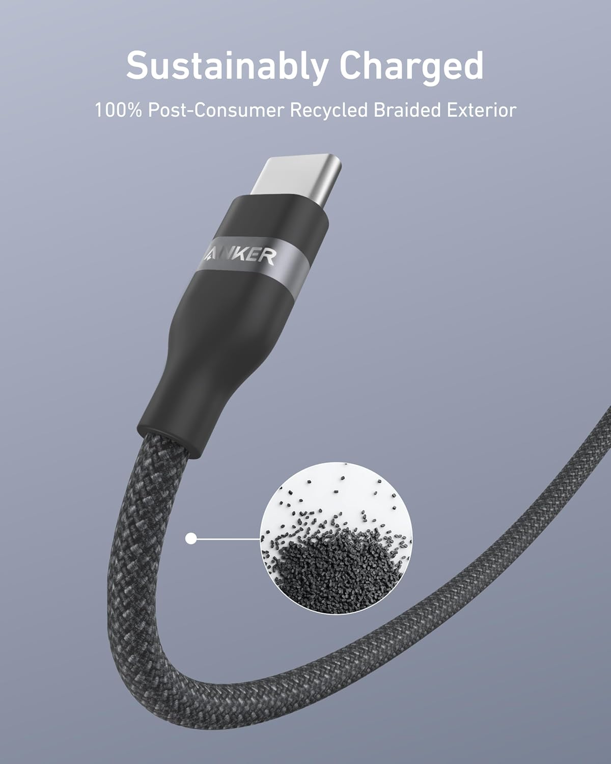 Anker Nano USB C Cable, 240W Flexible Multi-Color Braided Cord, Fast Charging Type C Charger for iPhone 17 Series, MacBook Pro and More (Black, 10ft) - Image 5