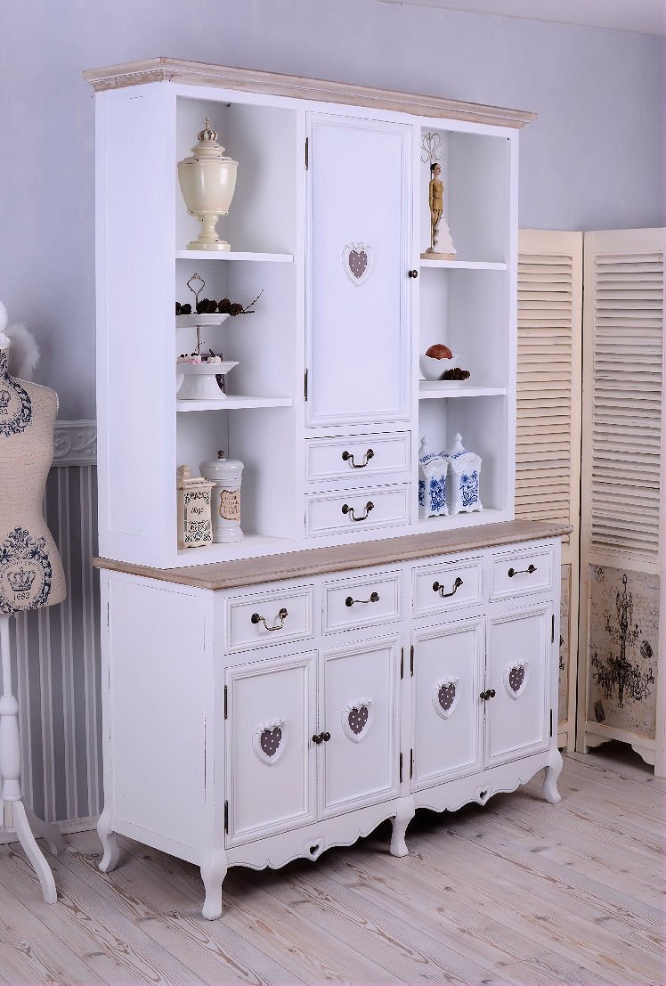 Palazzo hmb156 - Armadio da cucina shabby chic, 210 x 140 cm, stile rustico