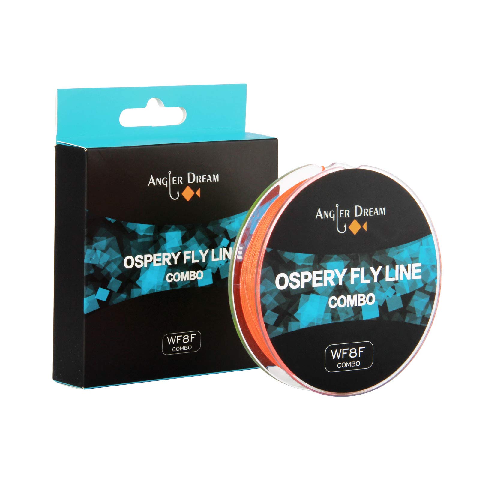 ANGLER DREAM 100FT WF3F WF5F WF8 Fly Fishing Line Combo Weight Forward Fly Line with Braided Backing Tapered Leader Preload Line with Welded Loop (FLUO YELLOW, WF3F)