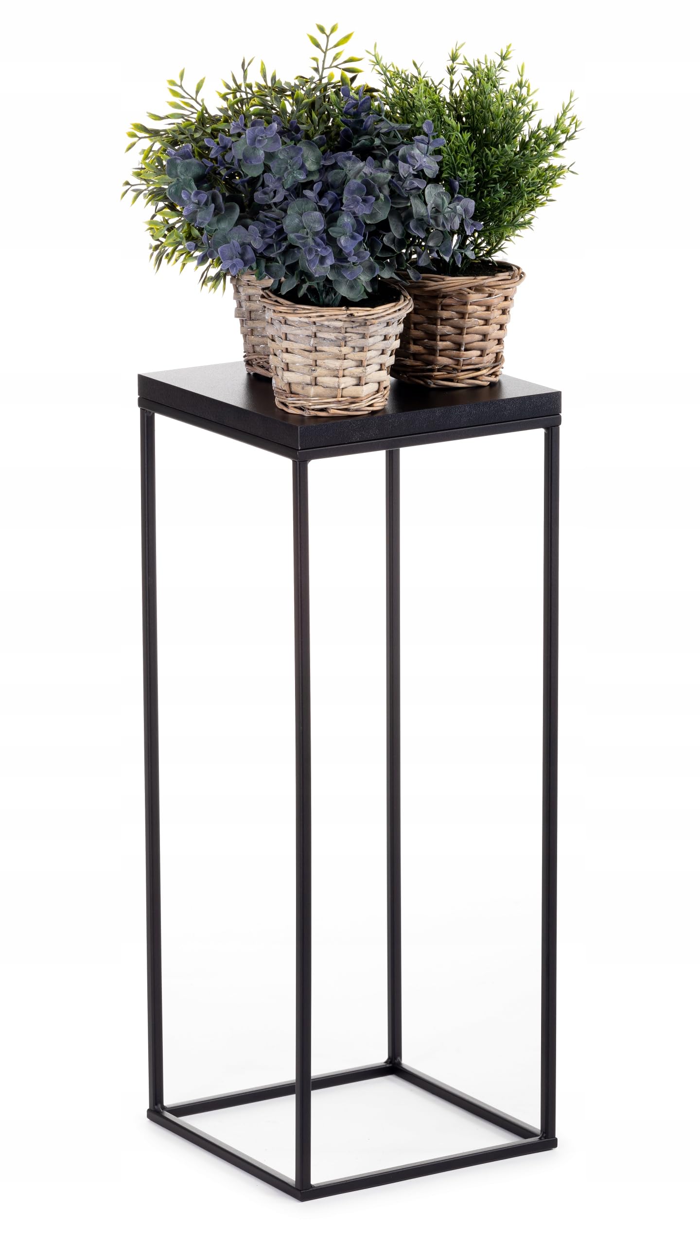 RELAX4LIFE Supporto Per Piante In Metallo A 2 Livelli Con 2 Cestini Scaffale Per Piante Sospese Con Ganci Regolabili Supporto Per Fioriere Da Giardinobalconeterrazzo 60 X 33 X 59 Cm Nero 68272286
