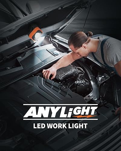 Miniatura 6 de Luz de trabajo LED con 4 modos, luz magnética COB portátil de 1200 lúmenes, foco de recarga de 3350 mAh e reflector, rotación de 150 IP65