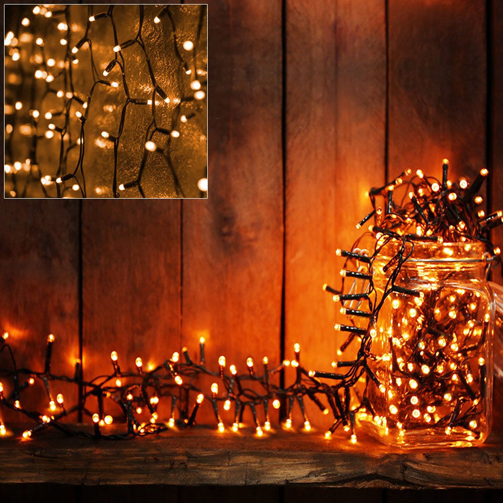Monzana Warm White Monzana® 160 Led Christmas Decorations Fairy Lights - Battery Operated Halloween String Lights With Remote Control, 8 Modes Timer For Indoor And Outdoor Christmas Decorations
