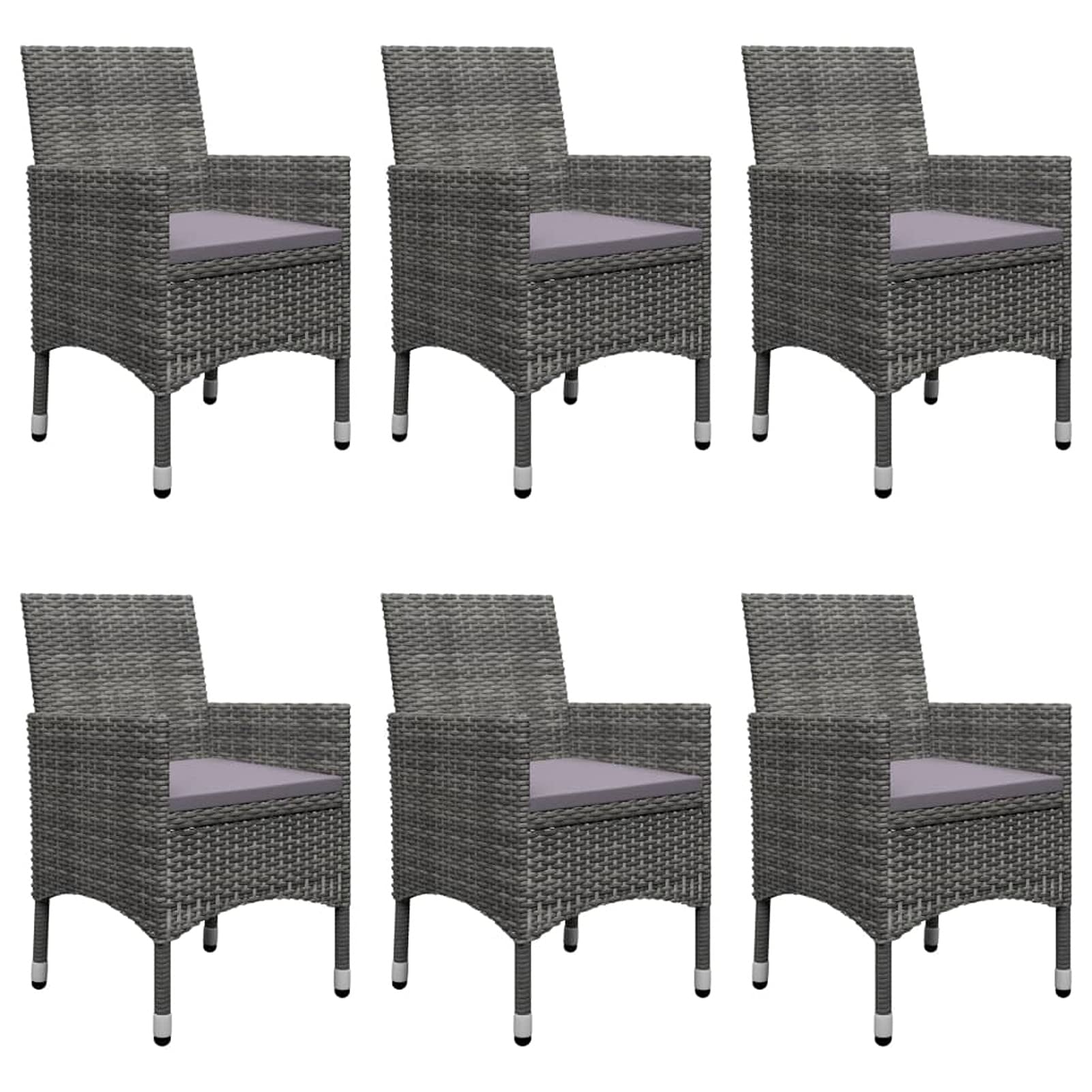 Juego de Comedor para Jardín de 6 Piezas con Mesa de Madera de Acacia y Sillas de Rattan PE - Diseño Ergonómico y Cómodo para Exterior