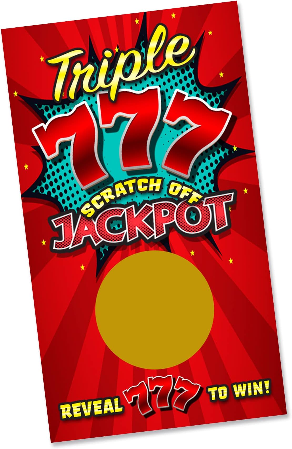 Triple 7 Jackpot Scratch Off - (30 Cards) Scratch Off Tickets, Scratch & Win