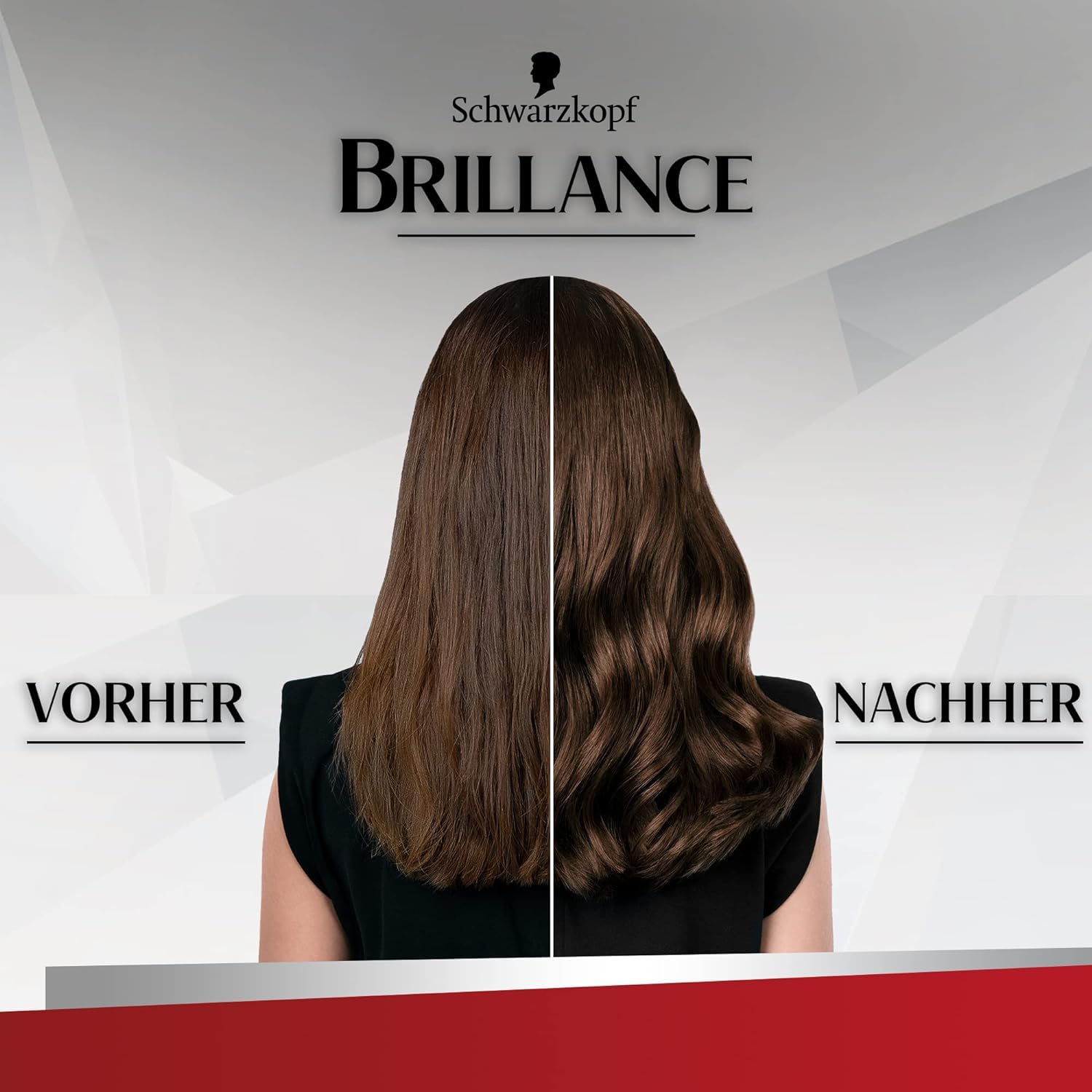 Brillance Glanz-Behandlung, Haar Glossing Schoko Braun 6 x 150 ml, temporäre Haarfarbe, die wie eine Haarmaske angewendet werden kann, hält bis zu 6 Haarwäschen