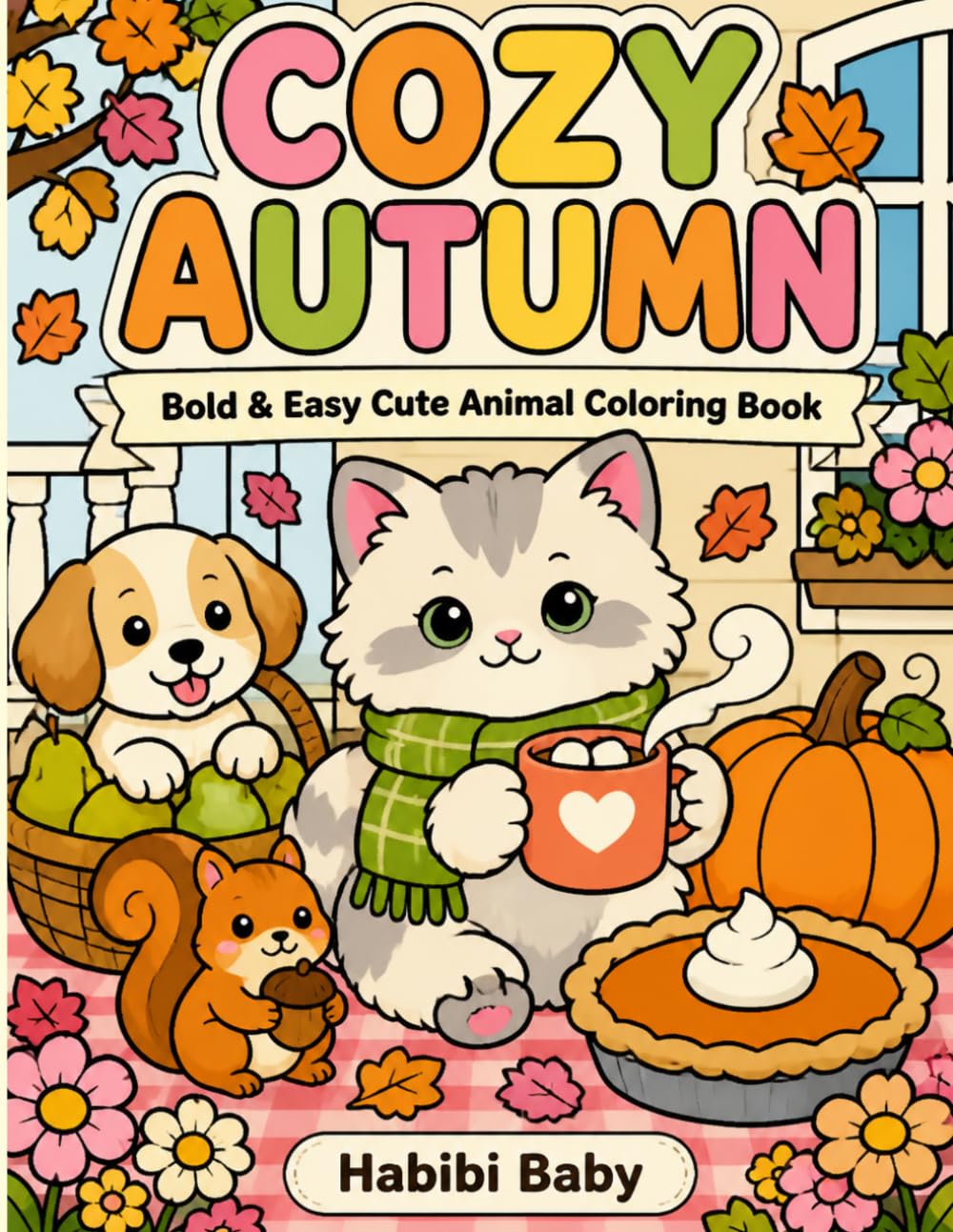 Cozy Autumn: Bold & Easy Cute Animal Coloring Book (Cozy Little Moments)