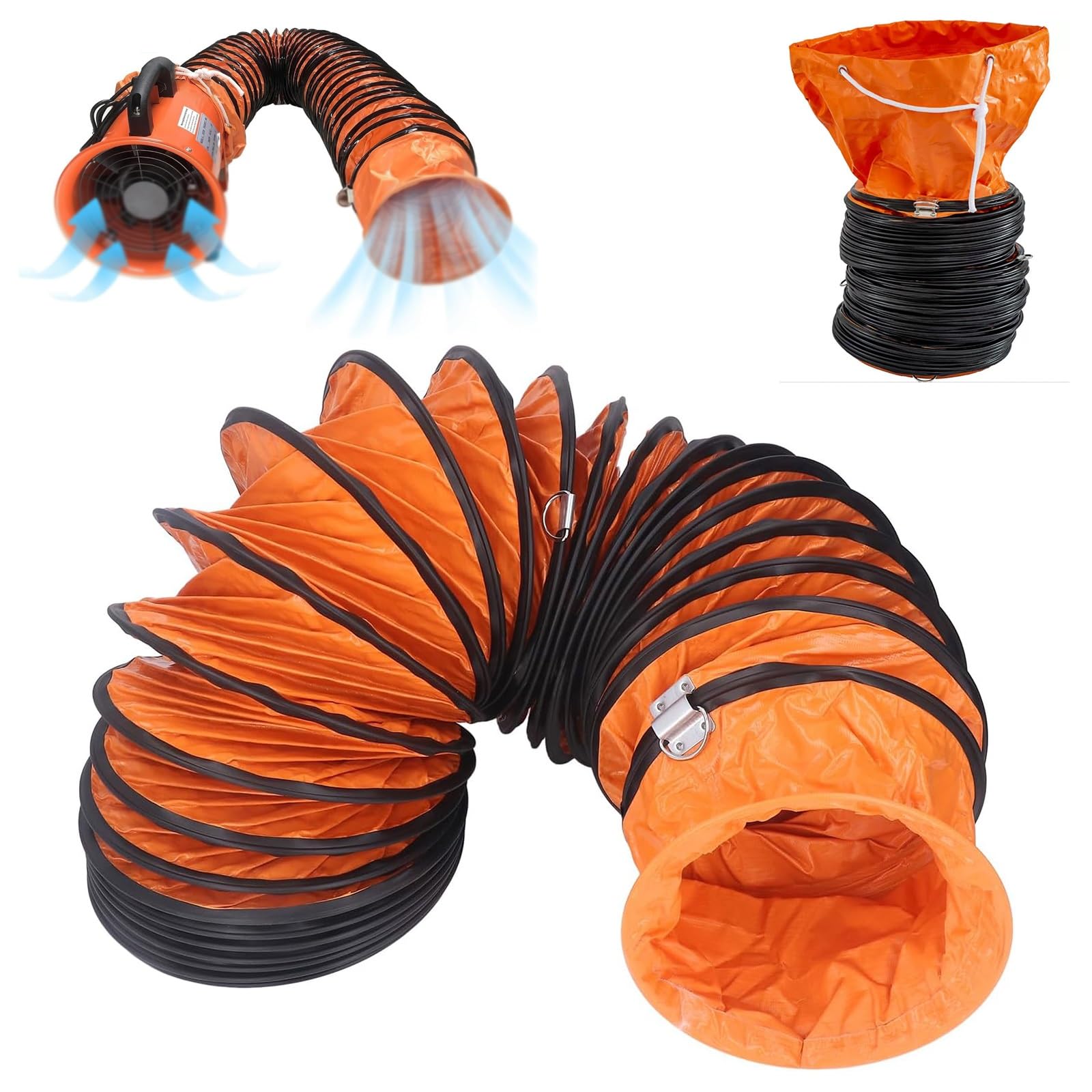 Manguera flexible para conducto de escape, 10 m x 89,9 cm, para ventiladores de aire HVAC, ventilación de utilidad, tubo de conducto de aire