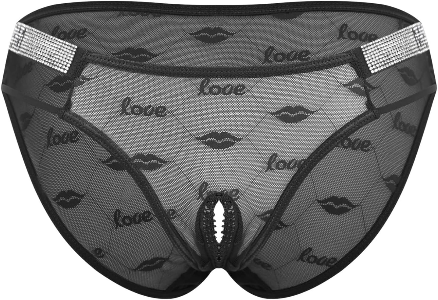 Oyolan Sexy Cheeky Womens Underwear Comfortable Seamless Panties Sheer Lace Bikini Briefs