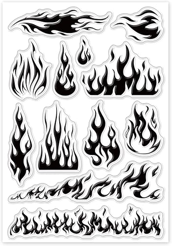 Miniatura 8 de ORIGACH Sellos transparentes con temática de llama, hermosos sellos transparentes de silicona para hacer tarjetas y álbumes de recortes de bricolaje