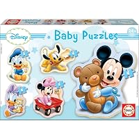 Educa - Baby Puzzle Topolino Mickey Mouse | 5in1 Baby Puzzle 3/4/5 pezzi | Mickey Disney