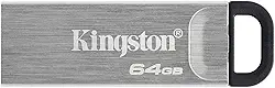 Kingston DataTraveler Kyson 64GB High Performance USB 3.2 Metal Flash Drive | Velocidades de até 200 MB/s | DTKN/64 GB